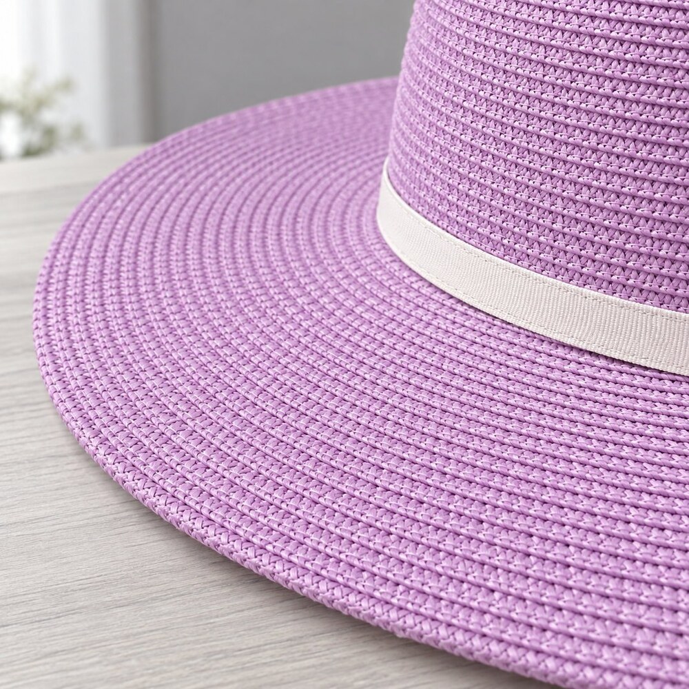 Dior Lavender Heart Straw Sun Hat - Picture 6 of 6